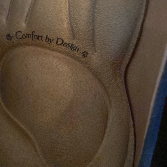 Blue suede pumps - Sofft- worn once-size 8-leather upper-padded insoles - Picture 9 of 10